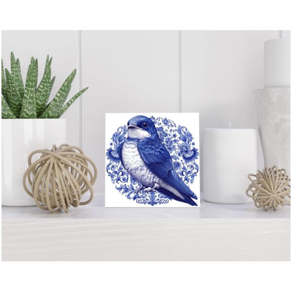 Tegel 15X15 Cm Met Delfts Blauw Cadeau Decoratie | Tegeltjes Met Tekst | Tegeltjes Met Spreuken | Collega | Oma | Opa | Pensioen | Mama | Papa | Vriend Tegel 15x15 cm Delfts blauw