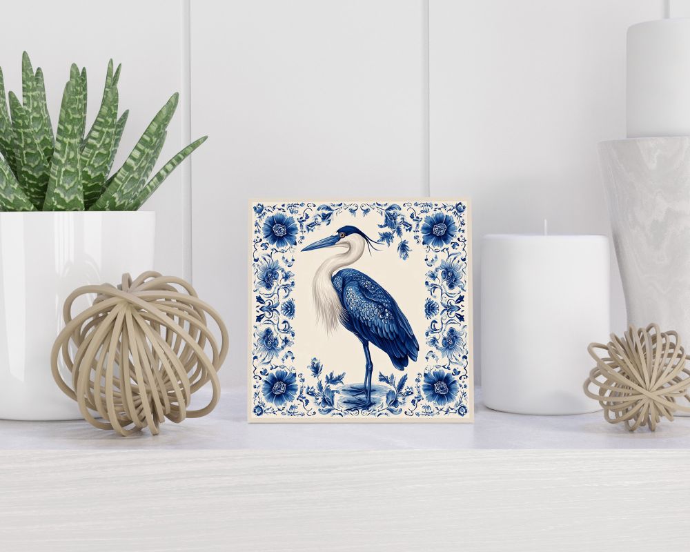 Tegel 15X15 Cm Met Delfts Blauw Cadeau Decoratie | Tegeltjes Met Tekst | Tegeltjes Met Spreuken | Collega | Oma | Opa | Pensioen | Mama | Papa | Vriend Tegel 15x15 cm Delfts blauw