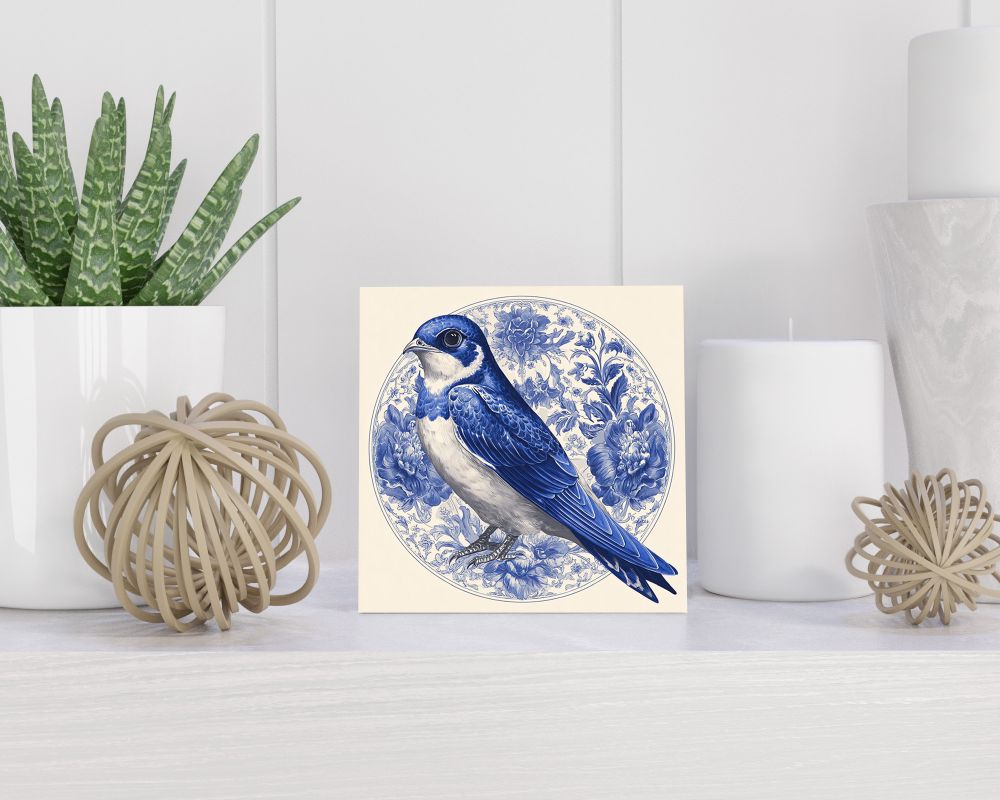 Tegel 15X15 Cm Met Delfts Blauw Cadeau Decoratie | Tegeltjes Met Tekst | Tegeltjes Met Spreuken | Collega | Oma | Opa | Pensioen | Mama | Papa | Vriend Tegel 15x15 cm Delfts blauw