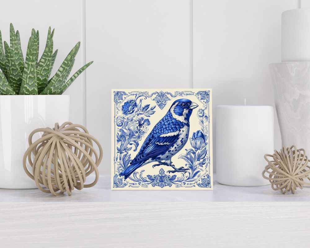 Tegel 15X15 Cm Met Delfts Blauw Cadeau Decoratie | Tegeltjes Met Tekst | Tegeltjes Met Spreuken | Collega | Oma | Opa | Pensioen | Mama | Papa | Vriend Tegel 15x15 cm Delfts blauw