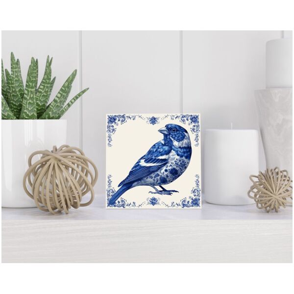 Tegel 15X15 Cm Met Delfts Blauw Cadeau Decoratie | Tegeltjes Met Tekst | Tegeltjes Met Spreuken | Collega | Oma | Opa | Pensioen | Mama | Papa | Vriend Tegel 15x15 cm Delfts blauw