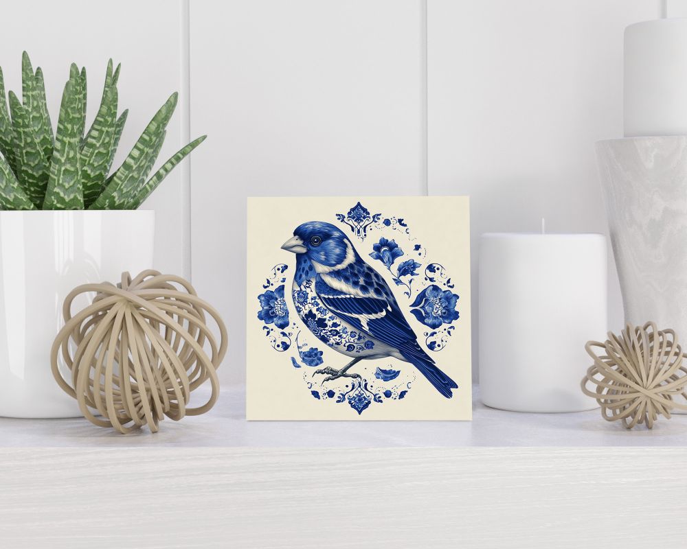 Tegel 15X15 Cm Met Delfts Blauw Cadeau Decoratie | Tegeltjes Met Tekst | Tegeltjes Met Spreuken | Collega | Oma | Opa | Pensioen | Mama | Papa | Vriend Tegel 15x15 cm Delfts blauw
