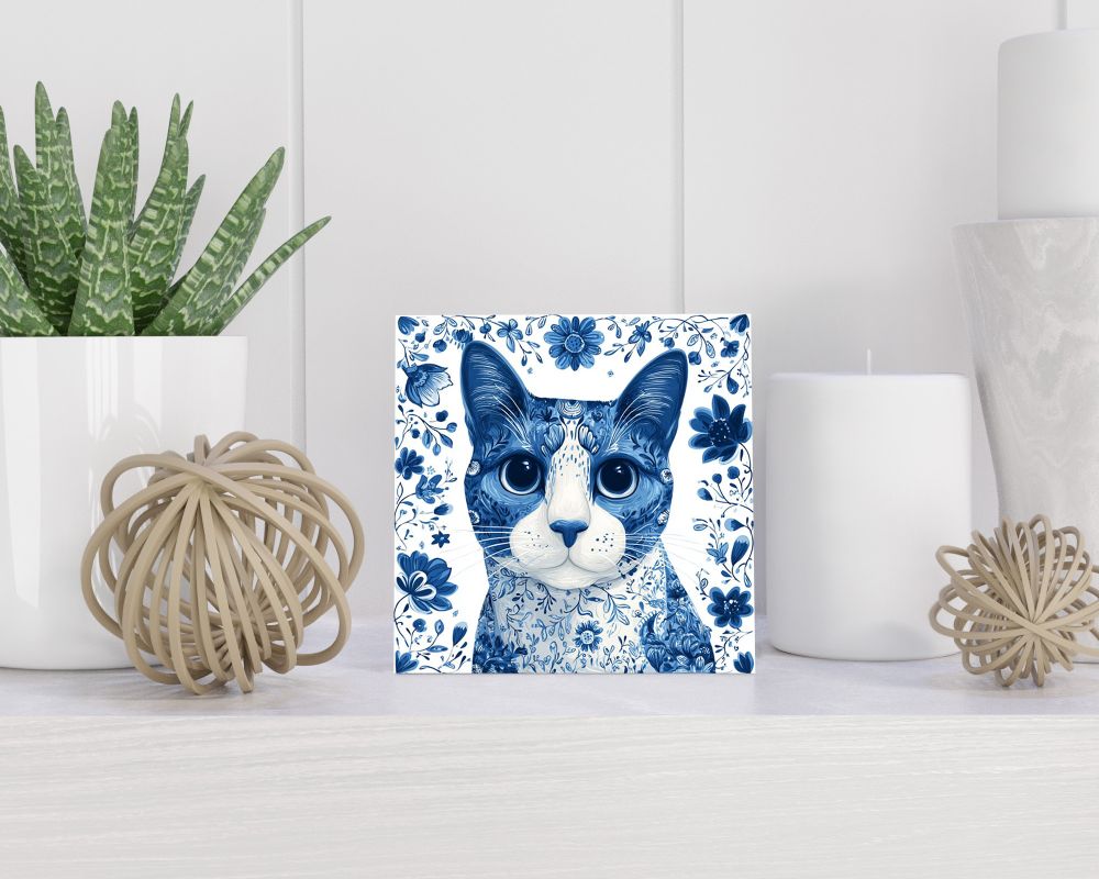 Tegel 15X15 Cm Met Delfts Blauw Cadeau Decoratie | Tegeltjes Met Tekst | Tegeltjes Met Spreuken | Collega | Oma | Opa | Pensioen | Mama | Papa | Vriend Tegel 15x15 cm Delfts blauw