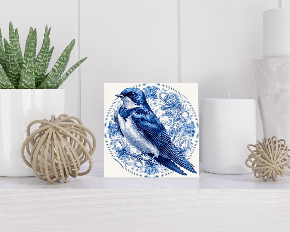 Tegel 15X15 Cm Met Delfts Blauw Cadeau Decoratie | Tegeltjes Met Tekst | Tegeltjes Met Spreuken | Collega | Oma | Opa | Pensioen | Mama | Papa | Vriend Tegel 15x15 cm Delfts blauw