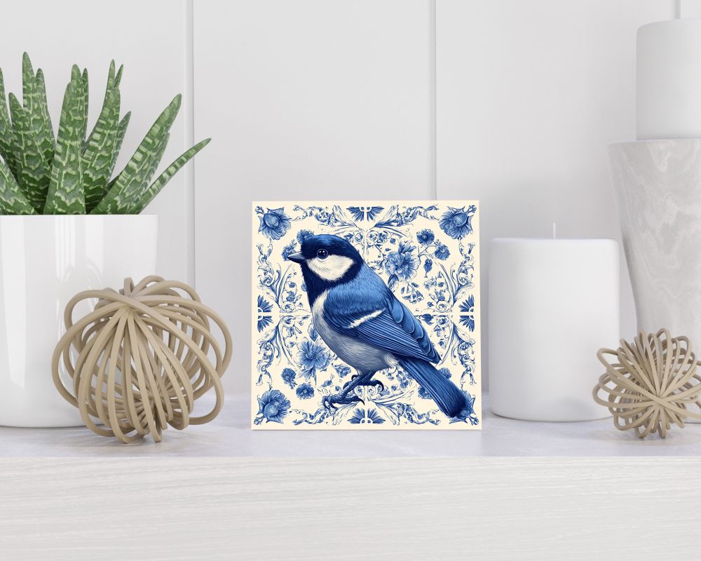 Tegel 15X15 Cm Met Delfts Blauw Cadeau Decoratie | Tegeltjes Met Tekst | Tegeltjes Met Spreuken | Collega | Oma | Opa | Pensioen | Mama | Papa | Vriend Tegel 15x15 cm Delfts blauw