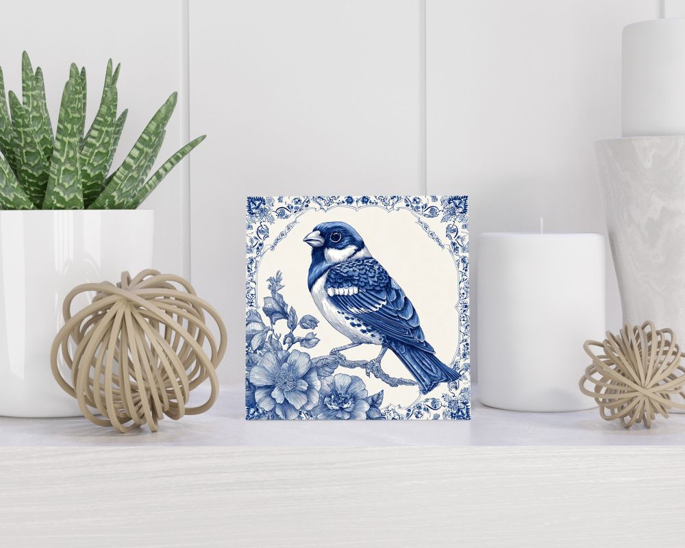 Tegel 15X15 Cm Met Delfts Blauw Cadeau Decoratie | Tegeltjes Met Tekst | Tegeltjes Met Spreuken | Collega | Oma | Opa | Pensioen | Mama | Papa | Vriend Tegel 15x15 cm Delfts blauw