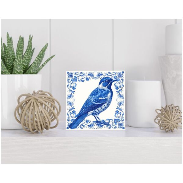 Tegel 15X15 Cm Met Delfts Blauw Cadeau Decoratie | Tegeltjes Met Tekst | Tegeltjes Met Spreuken | Collega | Oma | Opa | Pensioen | Mama | Papa | Vriend Tegel 15x15 cm Delfts blauw