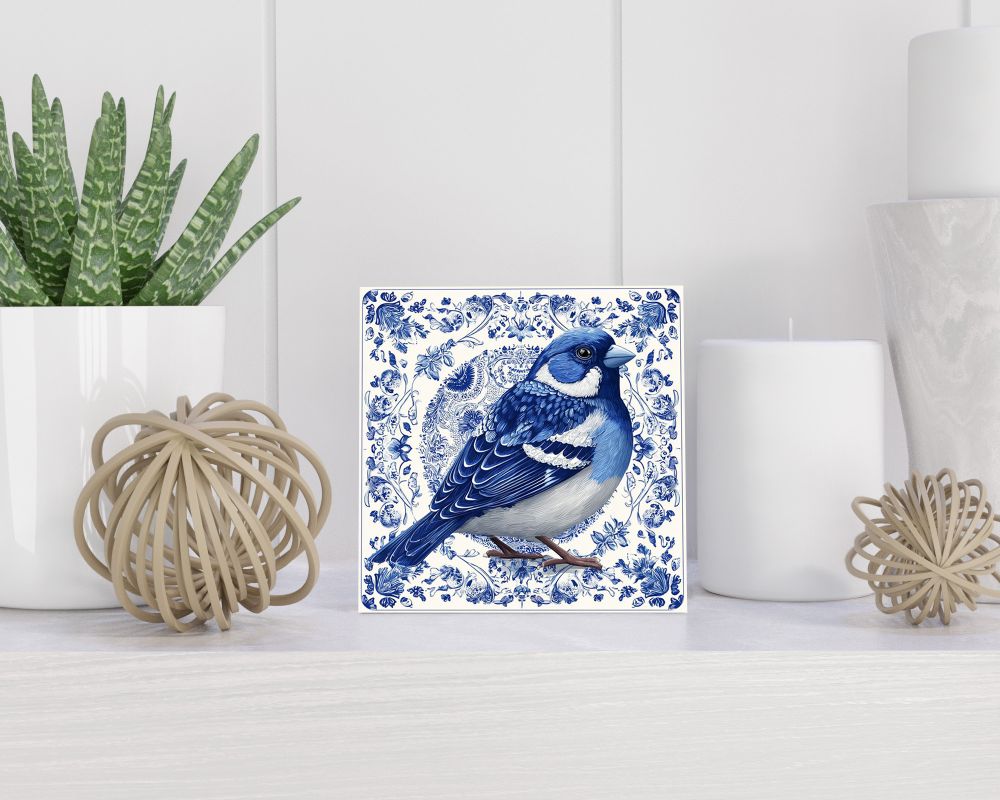 Tegel 15X15 Cm Met Delfts Blauw Cadeau Decoratie | Tegeltjes Met Tekst | Tegeltjes Met Spreuken | Collega | Oma | Opa | Pensioen | Mama | Papa | Vriend Tegel 15x15 cm Delfts blauw