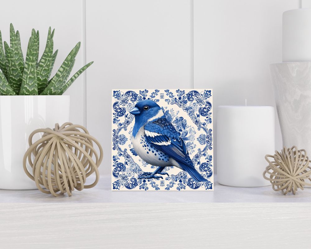 Tegel 15X15 Cm Met Delfts Blauw Cadeau Decoratie | Tegeltjes Met Tekst | Tegeltjes Met Spreuken | Collega | Oma | Opa | Pensioen | Mama | Papa | Vriend Tegel 15x15 cm Delfts blauw
