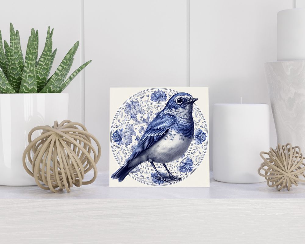 Tegel 15X15 Cm Met Delfts Blauw Cadeau Decoratie | Tegeltjes Met Tekst | Tegeltjes Met Spreuken | Collega | Oma | Opa | Pensioen | Mama | Papa | Vriend Tegel 15x15 cm Delfts blauw