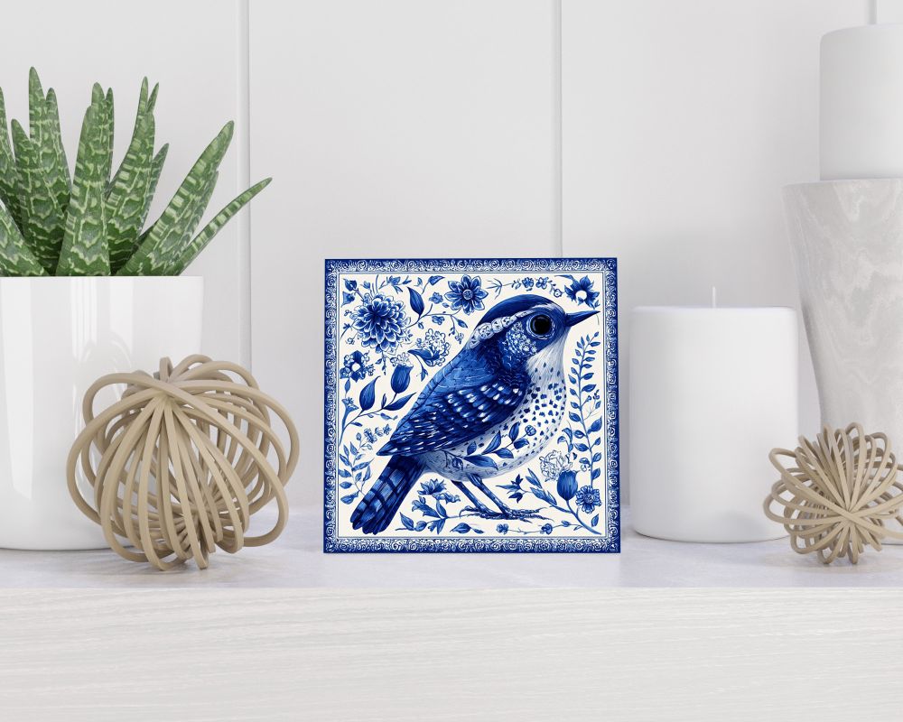 Tegel 15X15 Cm Met Delfts Blauw Cadeau Decoratie | Tegeltjes Met Tekst | Tegeltjes Met Spreuken | Collega | Oma | Opa | Pensioen | Mama | Papa | Vriend Tegel 15x15 cm Delfts blauw