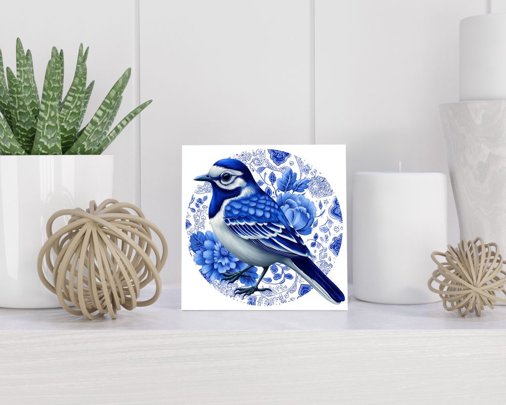 Tegel 15X15 Cm Met Delfts Blauw Cadeau Decoratie | Tegeltjes Met Tekst | Tegeltjes Met Spreuken | Collega | Oma | Opa | Pensioen | Mama | Papa | Vriend Tegel 15x15 cm Delfts blauw