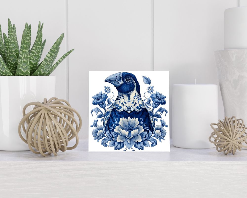 Tegel 15X15 Cm Met Delfts Blauw Cadeau Decoratie | Tegeltjes Met Tekst | Tegeltjes Met Spreuken | Collega | Oma | Opa | Pensioen | Mama | Papa | Vriend Tegel 15x15 cm Delfts blauw