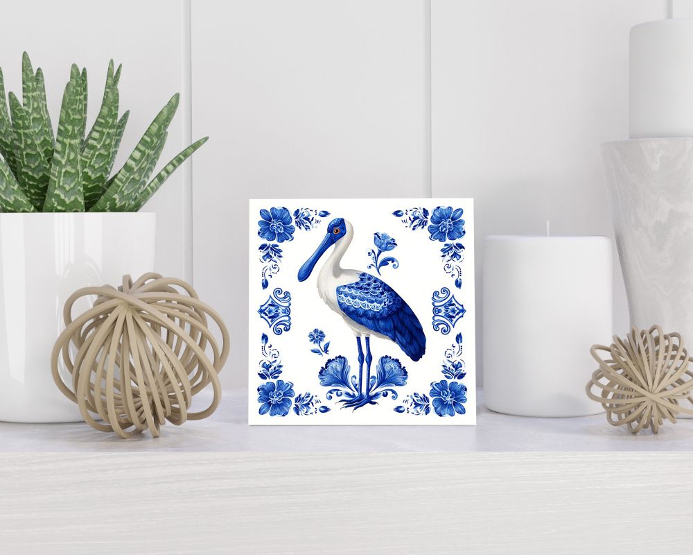 Tegel 15X15 Cm Met Delfts Blauw Cadeau Decoratie | Tegeltjes Met Tekst | Tegeltjes Met Spreuken | Collega | Oma | Opa | Pensioen | Mama | Papa | Vriend Tegel 15x15 cm Delfts blauw