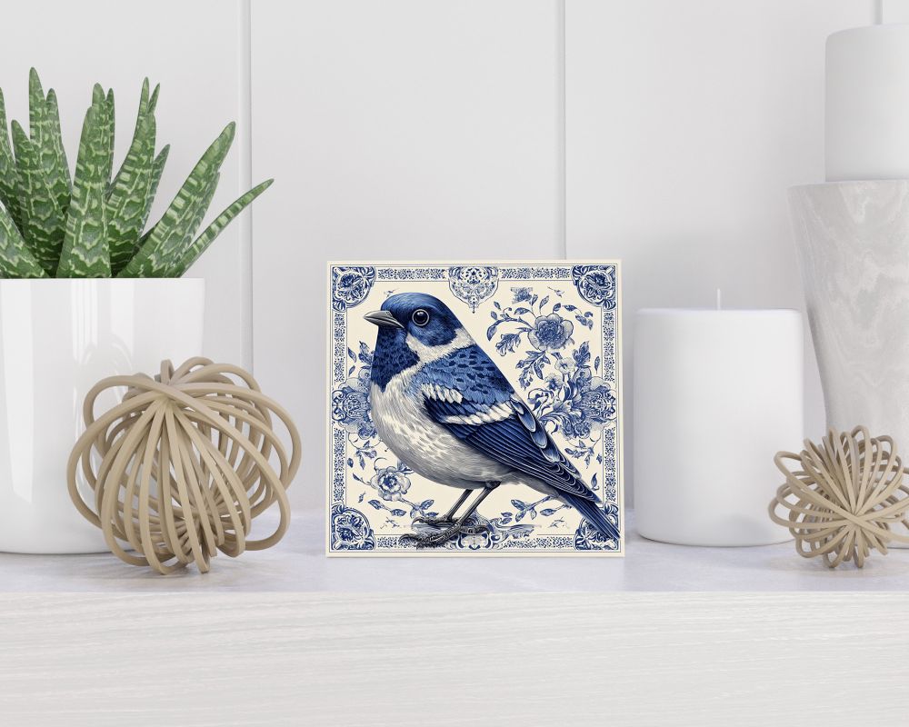 Tegel 15X15 Cm Met Delfts Blauw Cadeau Decoratie | Tegeltjes Met Tekst | Tegeltjes Met Spreuken | Collega | Oma | Opa | Pensioen | Mama | Papa | Vriend Tegel 15x15 cm Delfts blauw