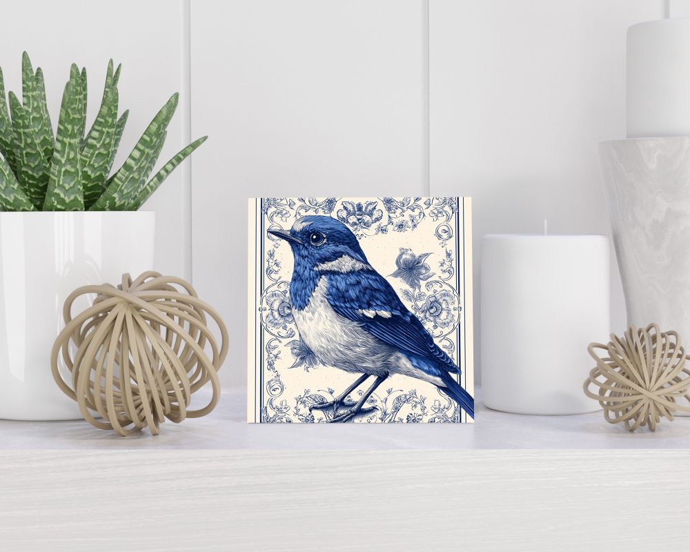 Tegel 15X15 Cm Met Delfts Blauw Cadeau Decoratie | Tegeltjes Met Tekst | Tegeltjes Met Spreuken | Collega | Oma | Opa | Pensioen | Mama | Papa | Vriend Tegel 15x15 cm Delfts blauw
