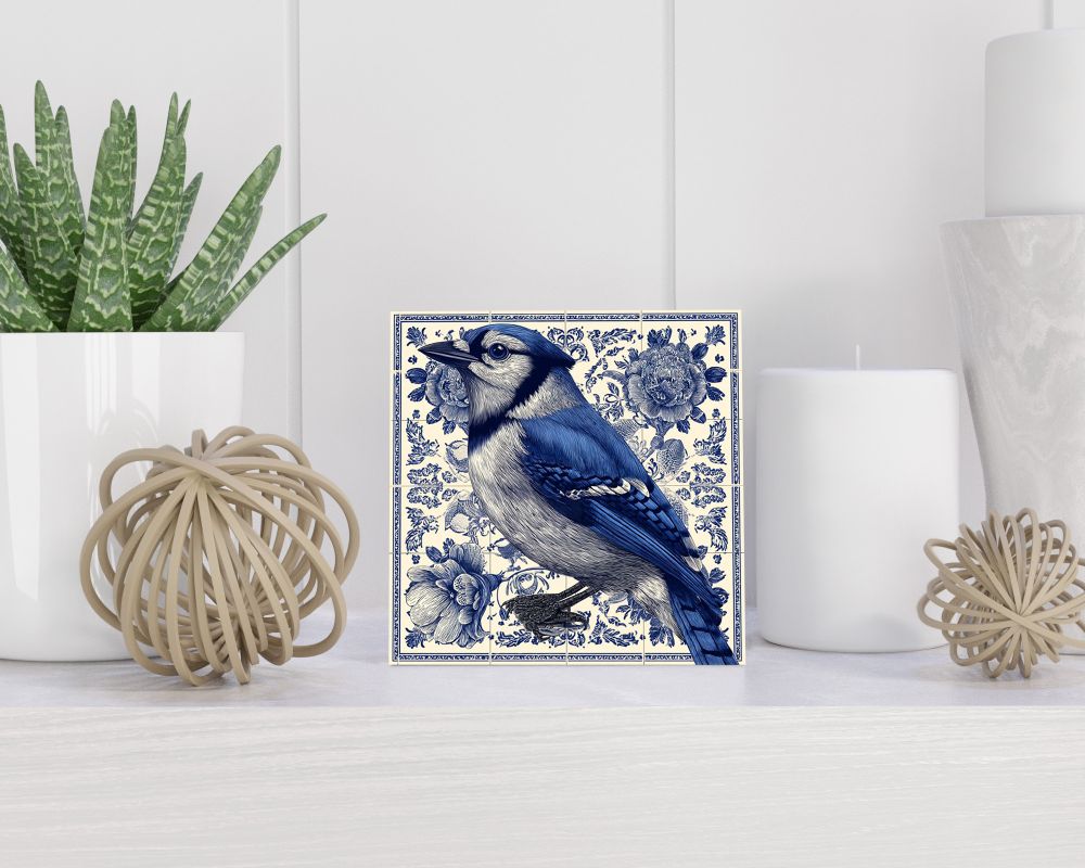 Tegel 15X15 Cm Met Delfts Blauw Cadeau Decoratie | Tegeltjes Met Tekst | Tegeltjes Met Spreuken | Collega | Oma | Opa | Pensioen | Mama | Papa | Vriend Tegel 15x15 cm Delfts blauw
