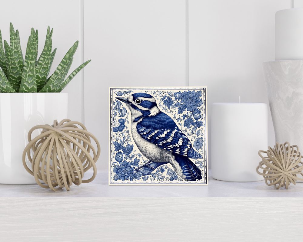 Tegel 15X15 Cm Met Delfts Blauw Cadeau Decoratie | Tegeltjes Met Tekst | Tegeltjes Met Spreuken | Collega | Oma | Opa | Pensioen | Mama | Papa | Vriend Tegel 15x15 cm Delfts blauw