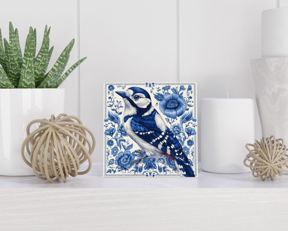 Tegel 15X15 Cm Met Delfts Blauw Cadeau Decoratie | Tegeltjes Met Tekst | Tegeltjes Met Spreuken | Collega | Oma | Opa | Pensioen | Mama | Papa | Vriend Tegel 15x15 cm Delfts blauw
