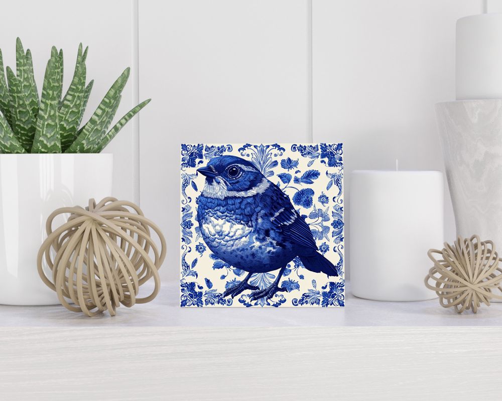 Tegel 15X15 Cm Met Delfts Blauw Cadeau Decoratie | Tegeltjes Met Tekst | Tegeltjes Met Spreuken | Collega | Oma | Opa | Pensioen | Mama | Papa | Vriend Tegel 15x15 cm Delfts blauw