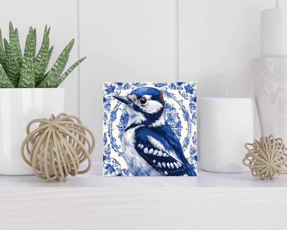 Tegel 15X15 Cm Met Delfts Blauw Cadeau Decoratie | Tegeltjes Met Tekst | Tegeltjes Met Spreuken | Collega | Oma | Opa | Pensioen | Mama | Papa | Vriend Tegel 15x15 cm Delfts blauw