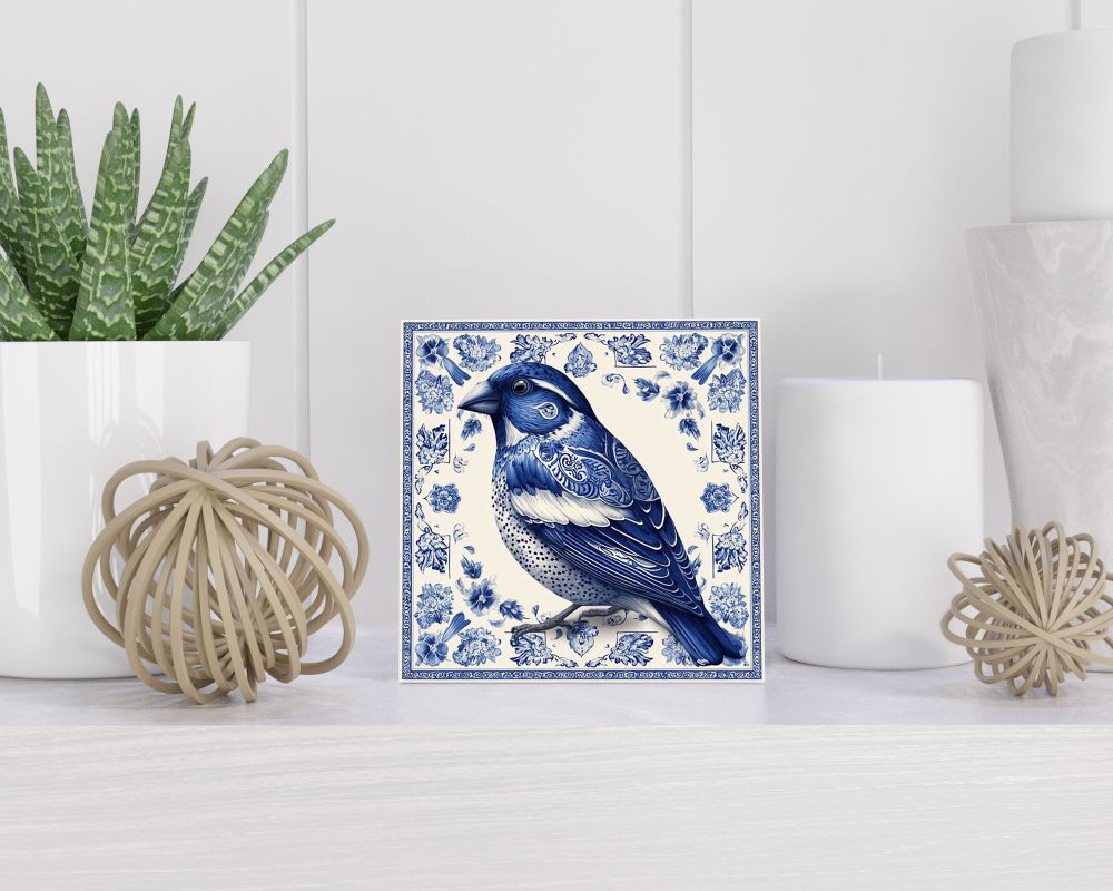 Tegel 15X15 Cm Met Delfts Blauw Cadeau Decoratie | Tegeltjes Met Tekst | Tegeltjes Met Spreuken | Collega | Oma | Opa | Pensioen | Mama | Papa | Vriend Tegel 15x15 cm Delfts blauw