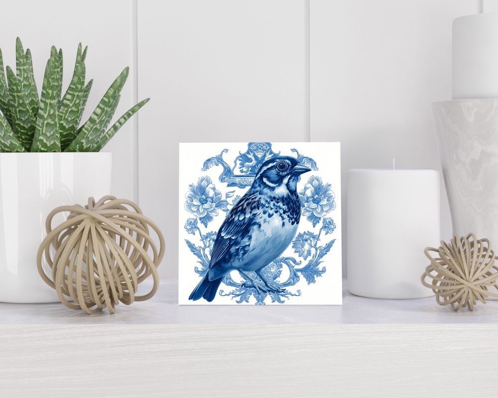 Tegel 15X15 Cm Met Delfts Blauw Cadeau Decoratie | Tegeltjes Met Tekst | Tegeltjes Met Spreuken | Collega | Oma | Opa | Pensioen | Mama | Papa | Vriend Tegel 15x15 cm Delfts blauw