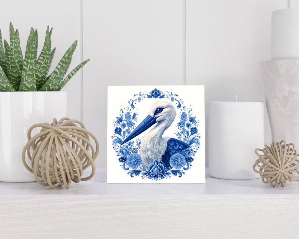 Tegel 15X15 Cm Met Delfts Blauw Cadeau Decoratie | Tegeltjes Met Tekst | Tegeltjes Met Spreuken | Collega | Oma | Opa | Pensioen | Mama | Papa | Vriend Tegel 15x15 cm Delfts blauw