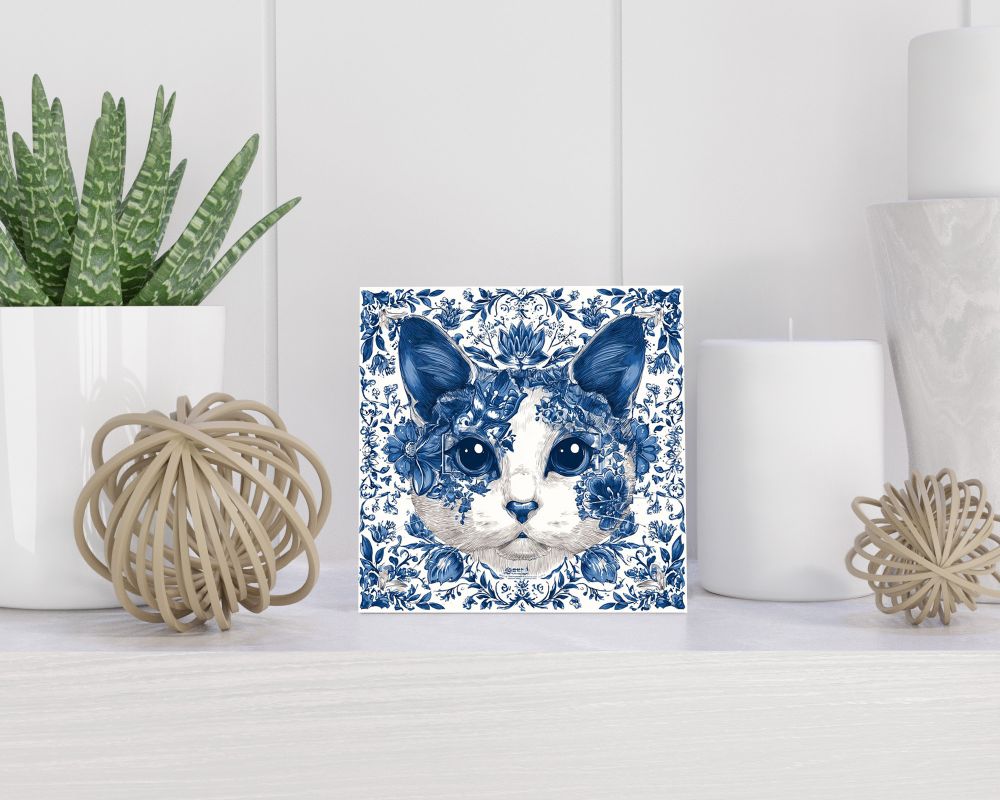 Tegel 15X15 Cm Met Delfts Blauw Cadeau Decoratie | Tegeltjes Met Tekst | Tegeltjes Met Spreuken | Collega | Oma | Opa | Pensioen | Mama | Papa | Vriend Tegel 15x15 cm Delfts blauw