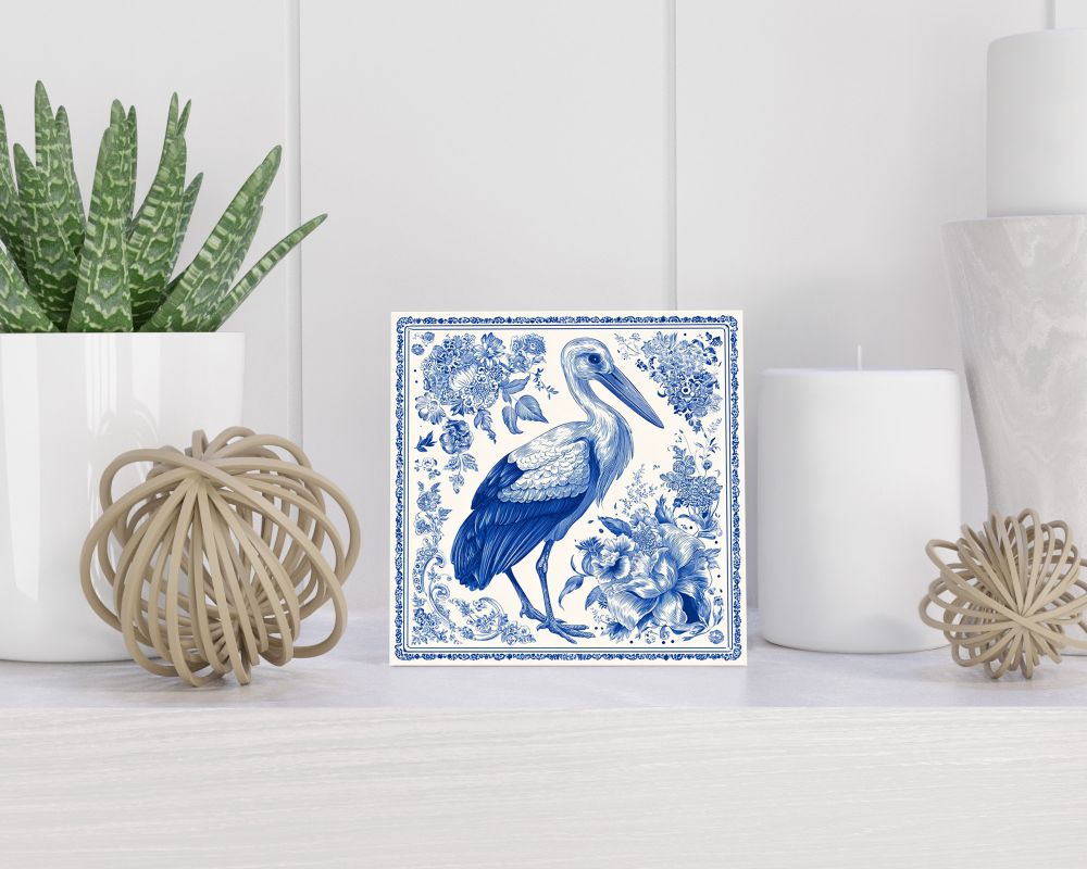 Tegel 15X15 Cm Met Delfts Blauw Cadeau Decoratie | Tegeltjes Met Tekst | Tegeltjes Met Spreuken | Collega | Oma | Opa | Pensioen | Mama | Papa | Vriend Tegel 15x15 cm Delfts blauw