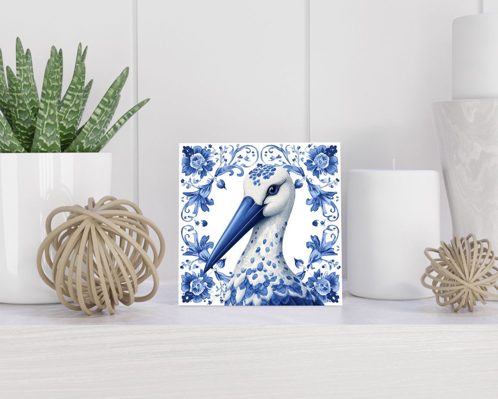 Tegel 15X15 Cm Met Delfts Blauw Cadeau Decoratie | Tegeltjes Met Tekst | Tegeltjes Met Spreuken | Collega | Oma | Opa | Pensioen | Mama | Papa | Vriend Tegel 15x15 cm Delfts blauw