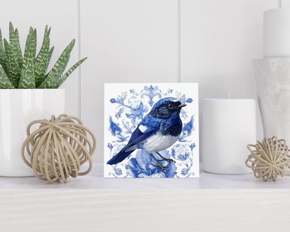 Tegel 15X15 Cm Met Delfts Blauw Cadeau Decoratie | Tegeltjes Met Tekst | Tegeltjes Met Spreuken | Collega | Oma | Opa | Pensioen | Mama | Papa | Vriend Tegel 15x15 cm Delfts blauw