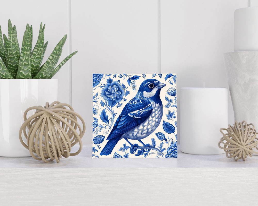 Tegel 15X15 Cm Met Delfts Blauw Cadeau Decoratie | Tegeltjes Met Tekst | Tegeltjes Met Spreuken | Collega | Oma | Opa | Pensioen | Mama | Papa | Vriend Tegel 15x15 cm Delfts blauw