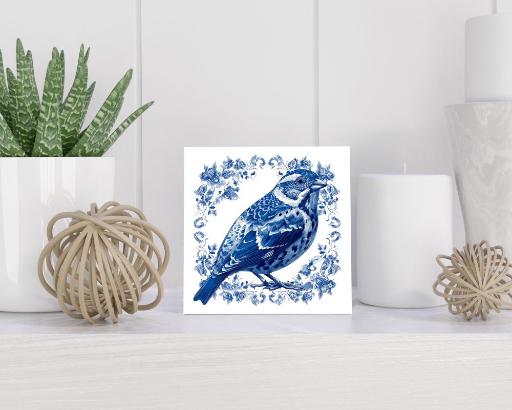 Tegel 15X15 Cm Met Delfts Blauw Cadeau Decoratie | Tegeltjes Met Tekst | Tegeltjes Met Spreuken | Collega | Oma | Opa | Pensioen | Mama | Papa | Vriend Tegel 15x15 cm Delfts blauw