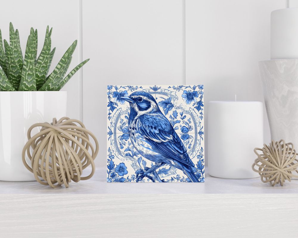 Tegel 15X15 Cm Met Delfts Blauw Cadeau Decoratie | Tegeltjes Met Tekst | Tegeltjes Met Spreuken | Collega | Oma | Opa | Pensioen | Mama | Papa | Vriend Tegel 15x15 cm Delfts blauw