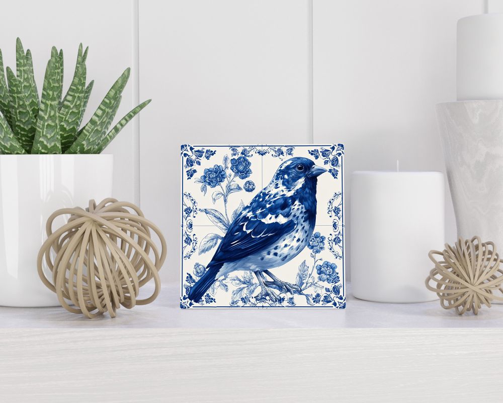 Tegel 15X15 Cm Met Delfts Blauw Cadeau Decoratie | Tegeltjes Met Tekst | Tegeltjes Met Spreuken | Collega | Oma | Opa | Pensioen | Mama | Papa | Vriend Tegel 15x15 cm Delfts blauw