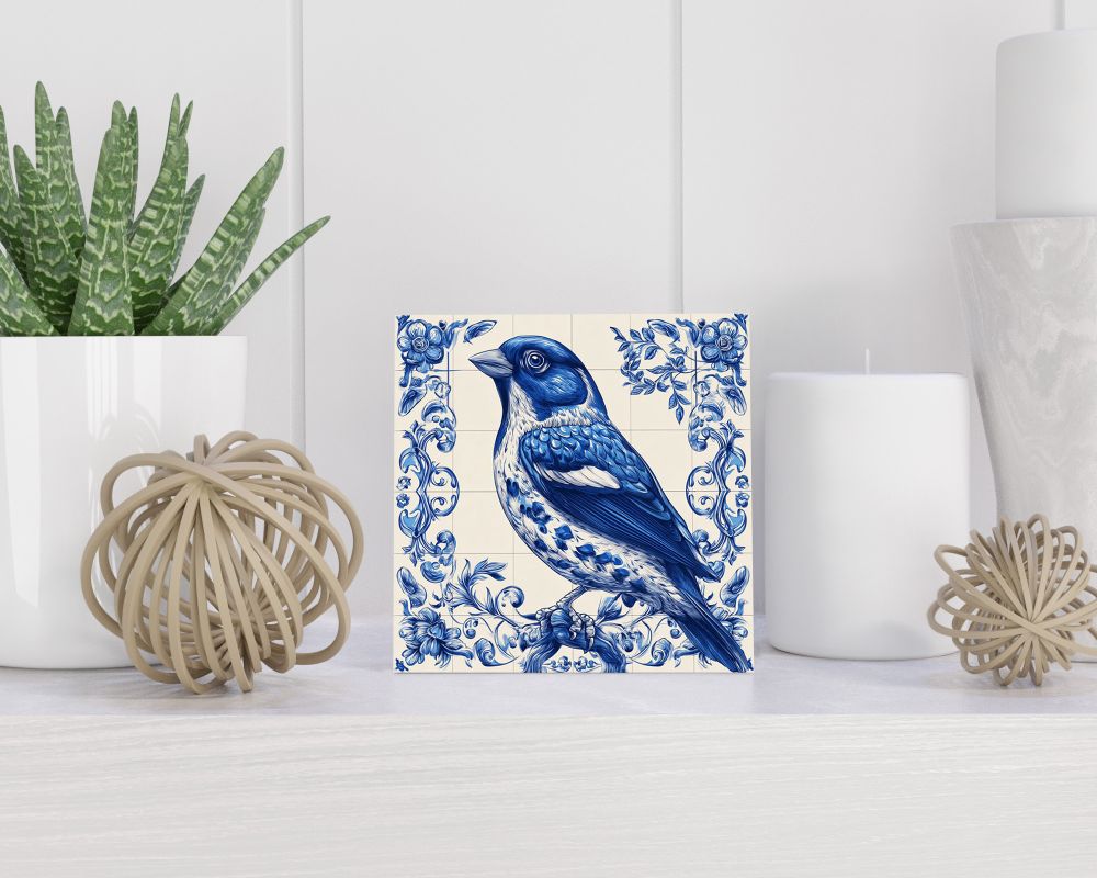 Tegel 15X15 Cm Met Delfts Blauw Cadeau Decoratie | Tegeltjes Met Tekst | Tegeltjes Met Spreuken | Collega | Oma | Opa | Pensioen | Mama | Papa | Vriend Tegel 15x15 cm Delfts blauw