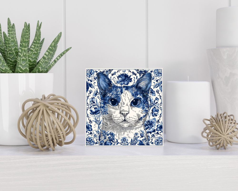 Tegel 15X15 Cm Met Delfts Blauw Cadeau Decoratie | Tegeltjes Met Tekst | Tegeltjes Met Spreuken | Collega | Oma | Opa | Pensioen | Mama | Papa | Vriend Tegel 15x15 cm Delfts blauw