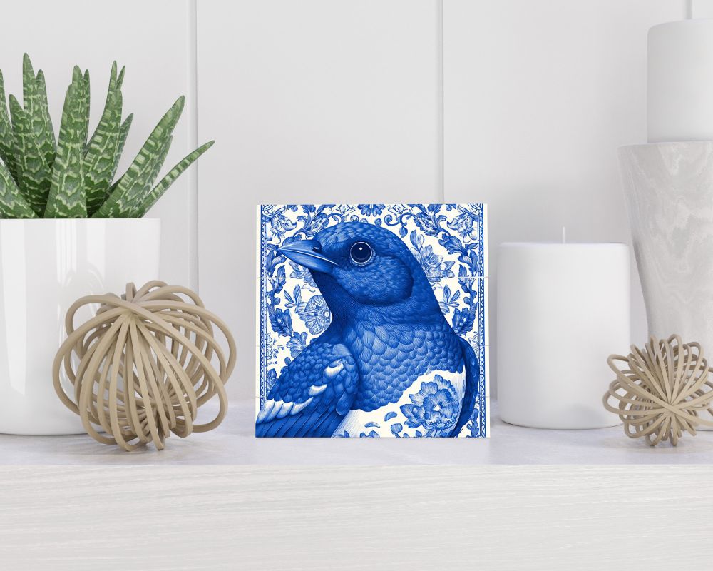 Tegel 15X15 Cm Met Delfts Blauw Cadeau Decoratie | Tegeltjes Met Tekst | Tegeltjes Met Spreuken | Collega | Oma | Opa | Pensioen | Mama | Papa | Vriend Tegel 15x15 cm Delfts blauw