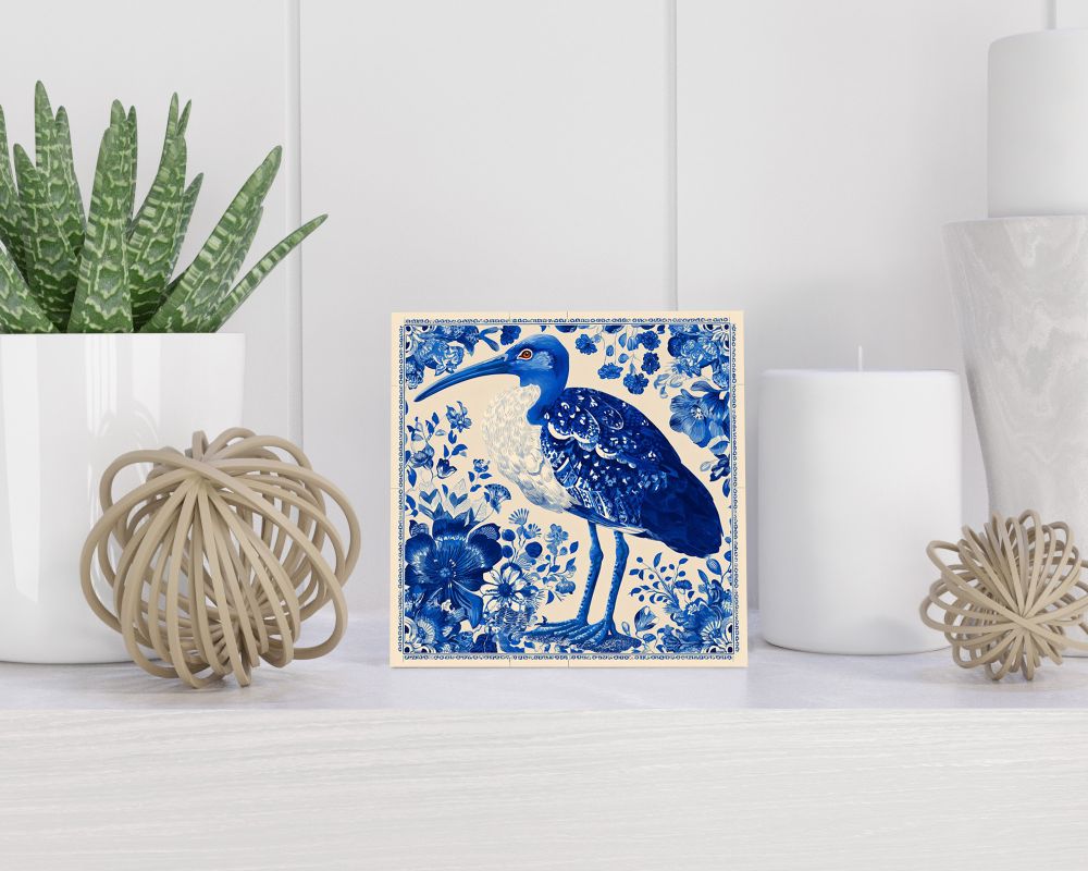 Tegel 15X15 Cm Met Delfts Blauw Cadeau Decoratie | Tegeltjes Met Tekst | Tegeltjes Met Spreuken | Collega | Oma | Opa | Pensioen | Mama | Papa | Vriend Tegel 15x15 cm Delfts blauw