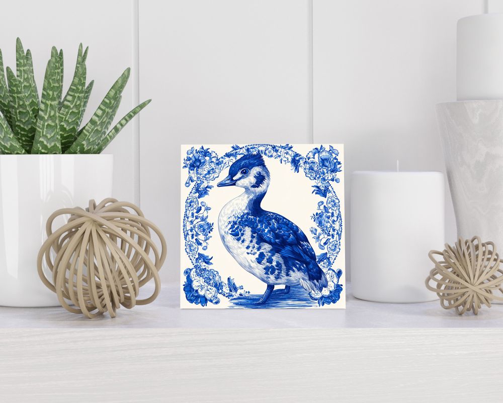 Tegel 15X15 Cm Met Delfts Blauw Cadeau Decoratie | Tegeltjes Met Tekst | Tegeltjes Met Spreuken | Collega | Oma | Opa | Pensioen | Mama | Papa | Vriend Tegel 15x15 cm Delfts blauw