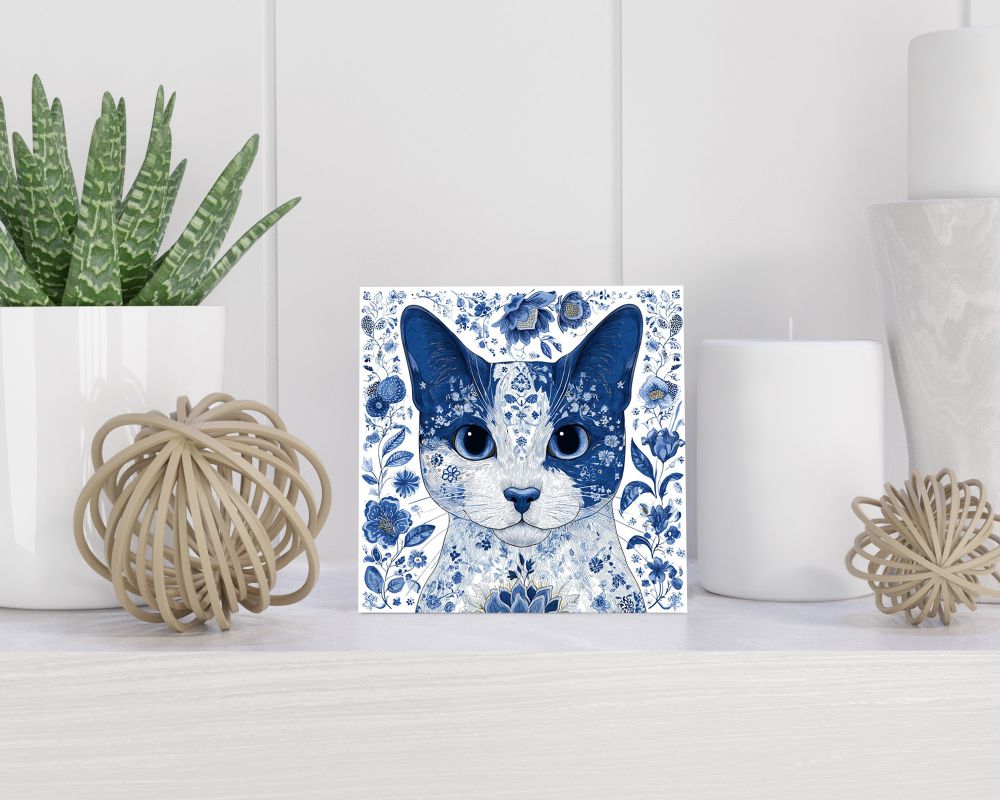 Tegel 15X15 Cm Met Delfts Blauw Cadeau Decoratie | Tegeltjes Met Tekst | Tegeltjes Met Spreuken | Collega | Oma | Opa | Pensioen | Mama | Papa | Vriend Tegel 15x15 cm Delfts blauw