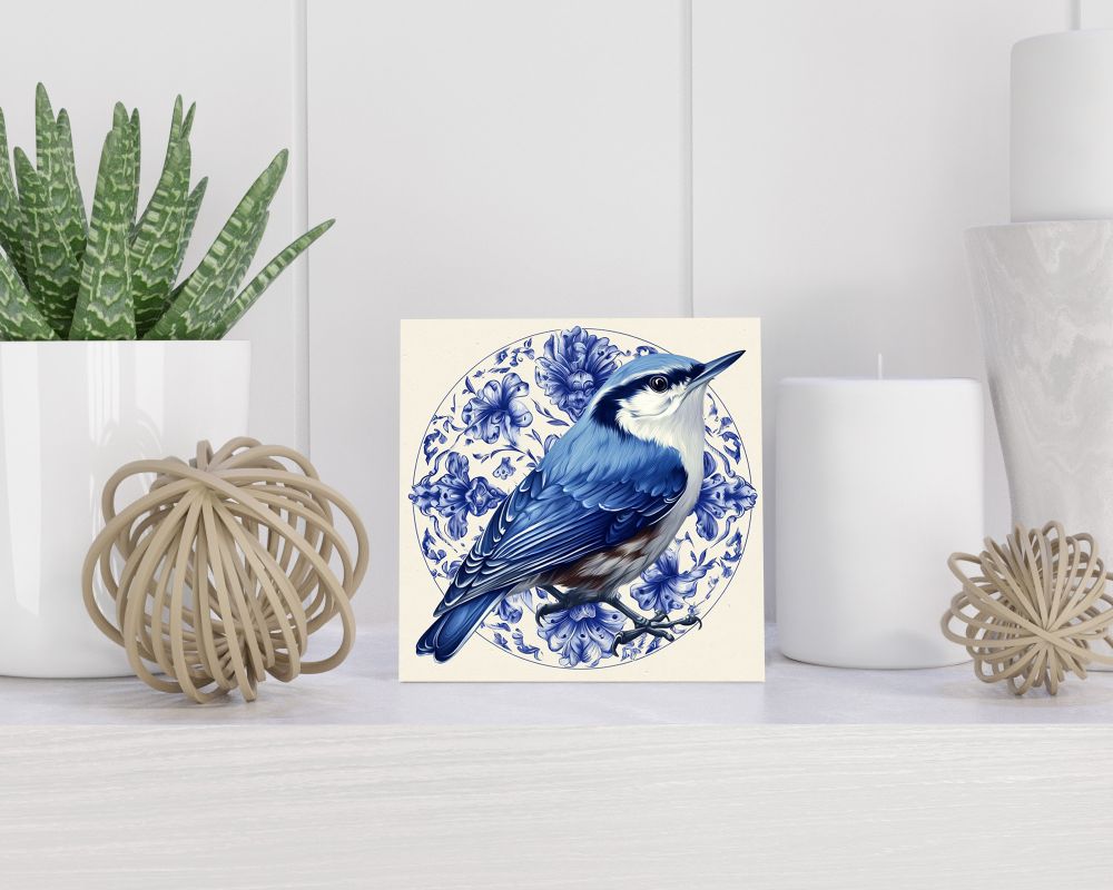 Tegel 15X15 Cm Met Delfts Blauw Cadeau Decoratie | Tegeltjes Met Tekst | Tegeltjes Met Spreuken | Collega | Oma | Opa | Pensioen | Mama | Papa | Vriend Tegel 15x15 cm Delfts blauw