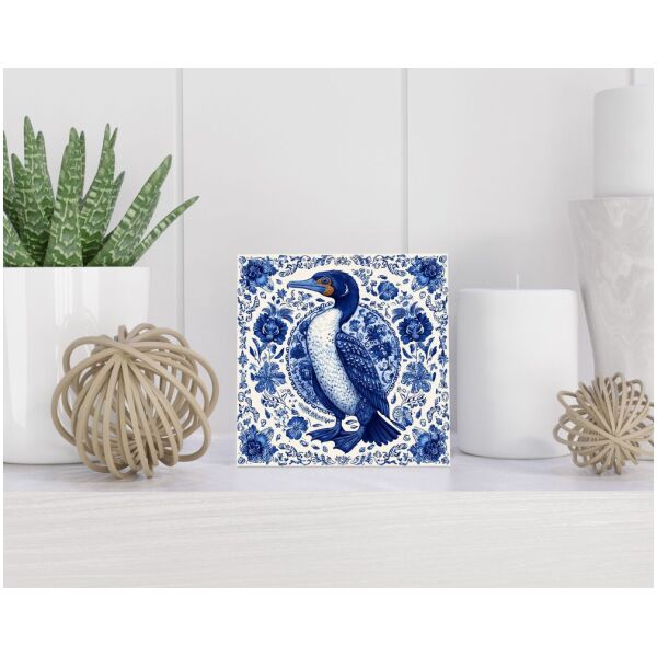 Tegel 15X15 Cm Met Delfts Blauw Cadeau Decoratie | Tegeltjes Met Tekst | Tegeltjes Met Spreuken | Collega | Oma | Opa | Pensioen | Mama | Papa | Vriend Tegel 15x15 cm Delfts blauw