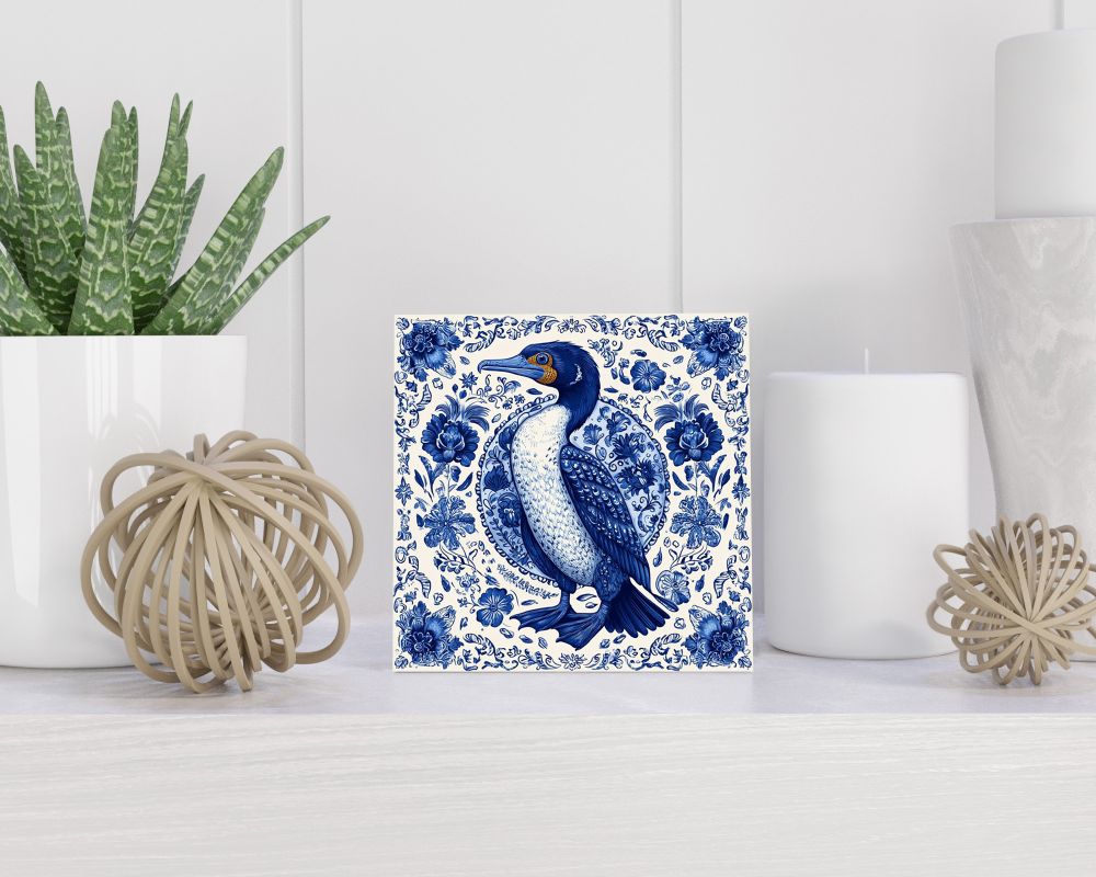 Tegel 15X15 Cm Met Delfts Blauw Cadeau Decoratie | Tegeltjes Met Tekst | Tegeltjes Met Spreuken | Collega | Oma | Opa | Pensioen | Mama | Papa | Vriend Tegel 15x15 cm Delfts blauw