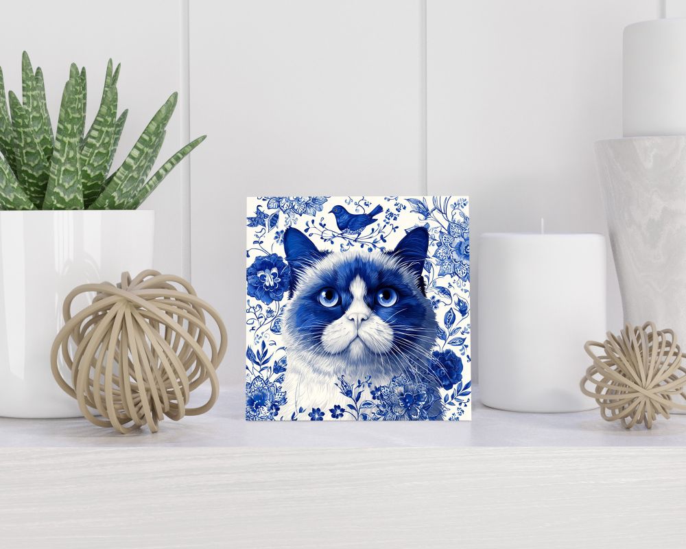 Tegel 15X15 Cm Met Delfts Blauw Cadeau Decoratie | Tegeltjes Met Tekst | Tegeltjes Met Spreuken | Collega | Oma | Opa | Pensioen | Mama | Papa | Vriend Tegel 15x15 cm Delfts blauw
