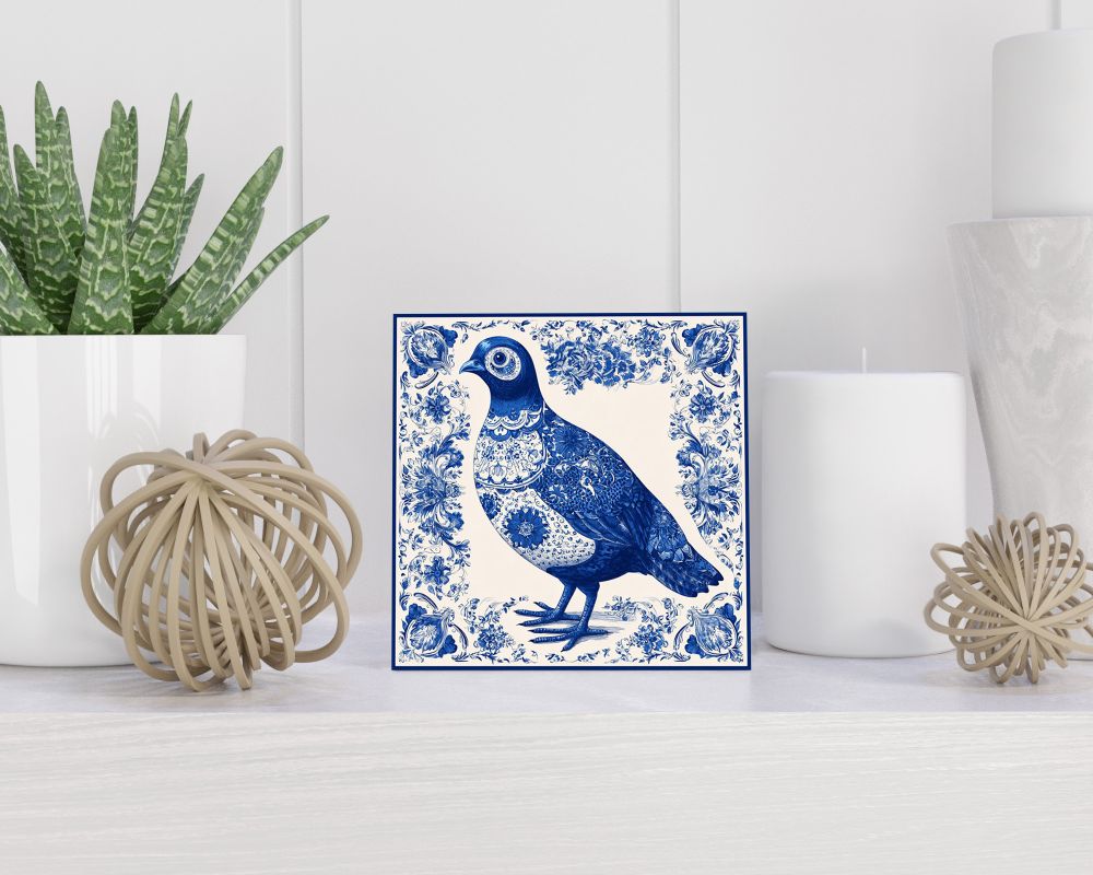 Tegel 15X15 Cm Met Delfts Blauw Cadeau Decoratie | Tegeltjes Met Tekst | Tegeltjes Met Spreuken | Collega | Oma | Opa | Pensioen | Mama | Papa | Vriend Tegel 15x15 cm Delfts blauw