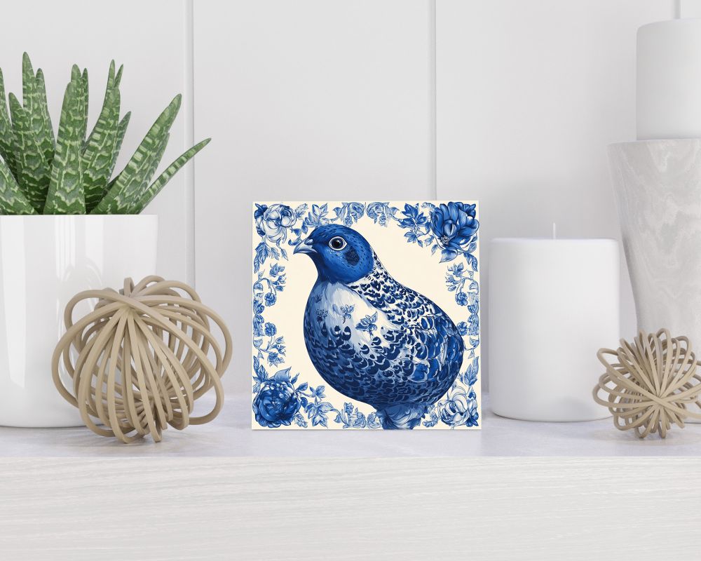 Tegel 15X15 Cm Met Delfts Blauw Cadeau Decoratie | Tegeltjes Met Tekst | Tegeltjes Met Spreuken | Collega | Oma | Opa | Pensioen | Mama | Papa | Vriend Tegel 15x15 cm Delfts blauw