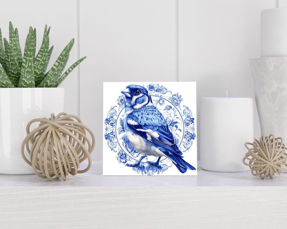 Tegel 15X15 Cm Met Delfts Blauw Cadeau Decoratie | Tegeltjes Met Tekst | Tegeltjes Met Spreuken | Collega | Oma | Opa | Pensioen | Mama | Papa | Vriend Tegel 15x15 cm Delfts blauw