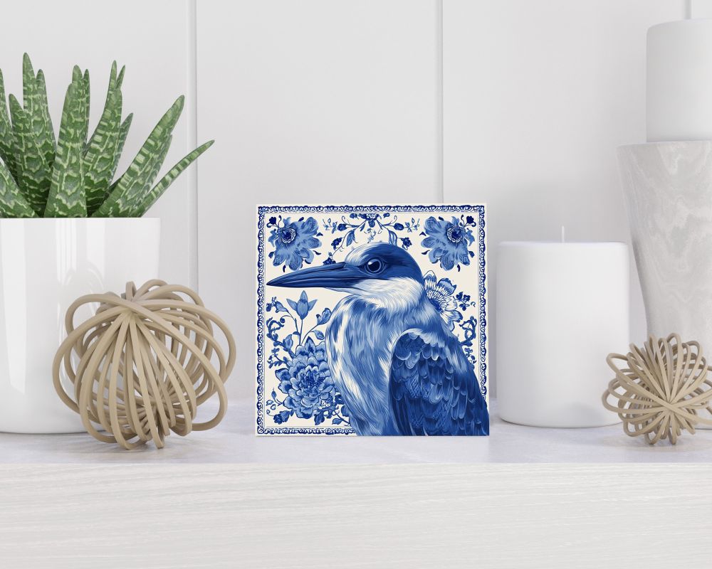 Tegel 15X15 Cm Met Delfts Blauw Cadeau Decoratie | Tegeltjes Met Tekst | Tegeltjes Met Spreuken | Collega | Oma | Opa | Pensioen | Mama | Papa | Vriend Tegel 15x15 cm Delfts blauw